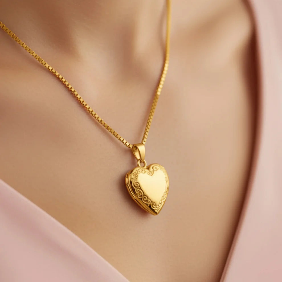 Personalised Heart Photo Locket Necklace