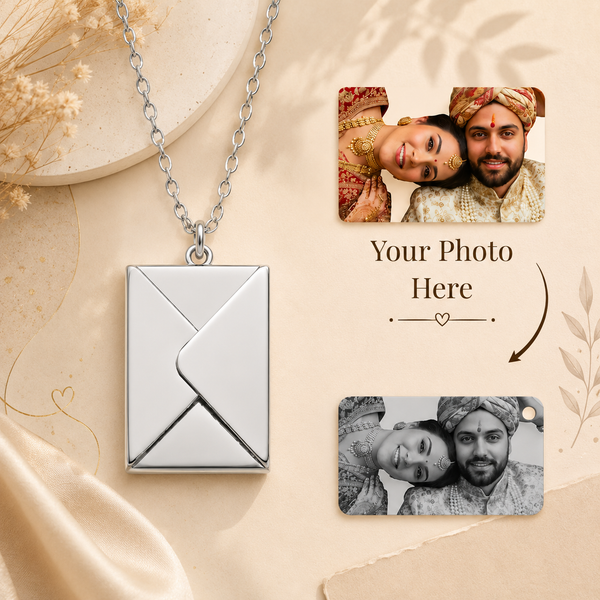 Engraved Envelope Necklace