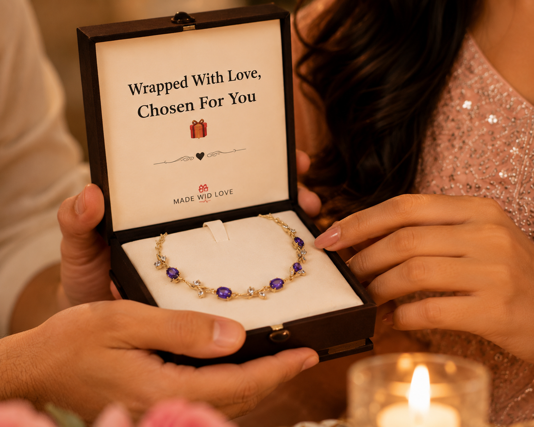 Fairy Tulip Purple Stone Bracelet